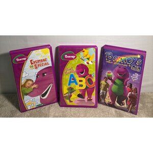 Barney VHS Lot Of 3 Everyone Is Special Now I Know My ABCs & Great Adventure
